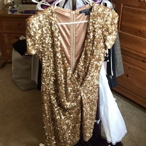 French Connection sequin wrap dress